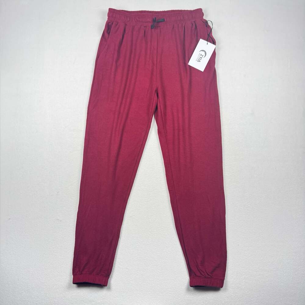 Zyia Active Cranberry Lounge Boyfriend Sweats Size L